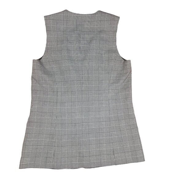Sincerely Jules Black & White Glen Plaid Sleeveless Vest Womens Size Small - Picture 8 of 11